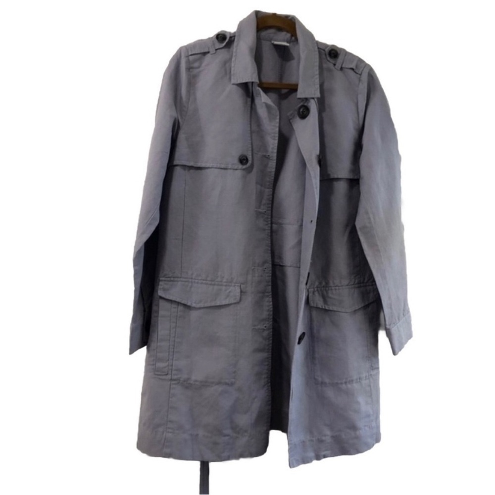 CAbi Blue/Gray Tanner Trench Coat Sz.M - Picture 5 of 16